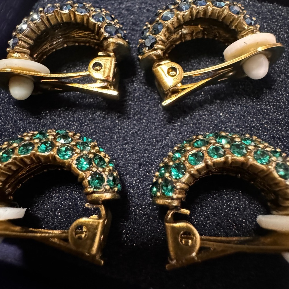 Heidi Daus Hoop Clip - On Fashion Earrings X2 - Picture 5 of 8